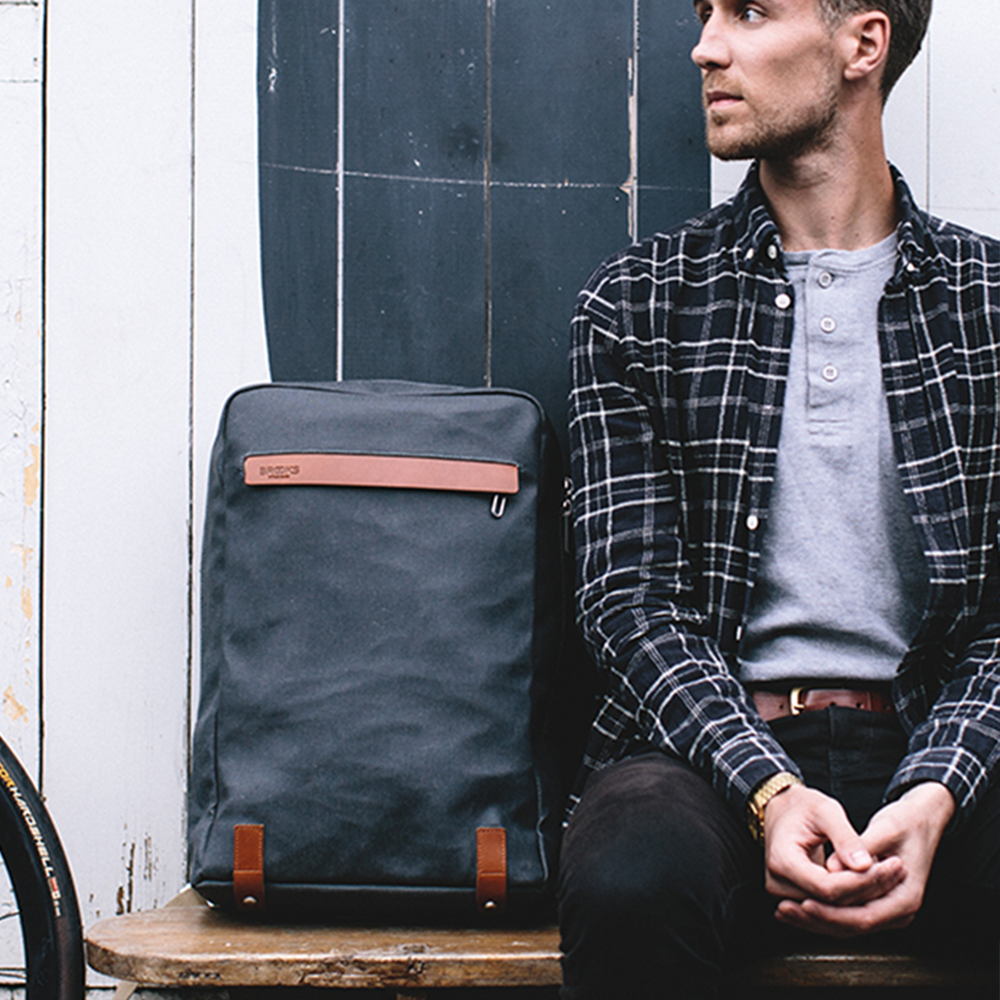 Cycling Commuter Backpack Laptop - BROOKS England Pickzip Backpack, Vintage Canvas