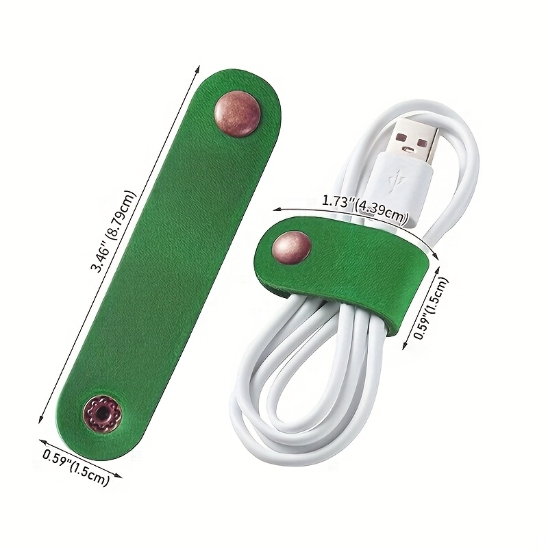 2/5/10pcs Random Color PU Leat - Cable Lock Flexible review and price