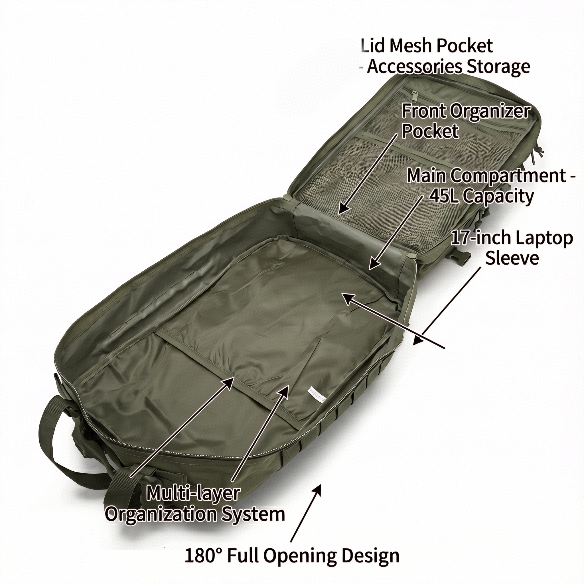 Men 45L Tactical Backpack Moll - Cycling Commuter Backpack Laptop review and price
