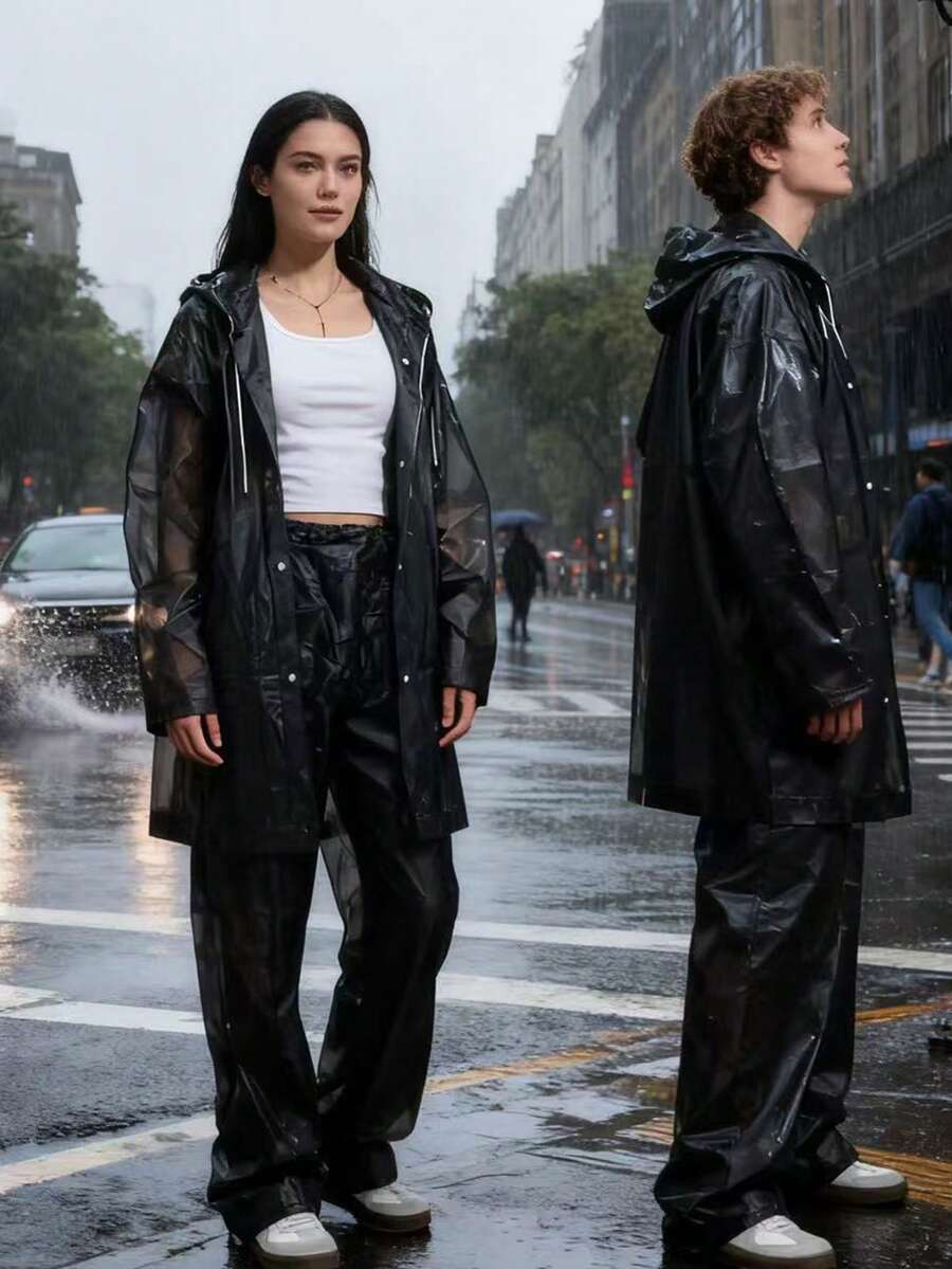 2pcs Unisex full-body rain sui - Cycling Commuter Rain Jacket review and price
