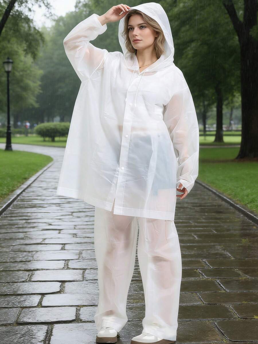 2pcs Unisex full-body rain sui - Cycling Commuter Rain Jacket review and price