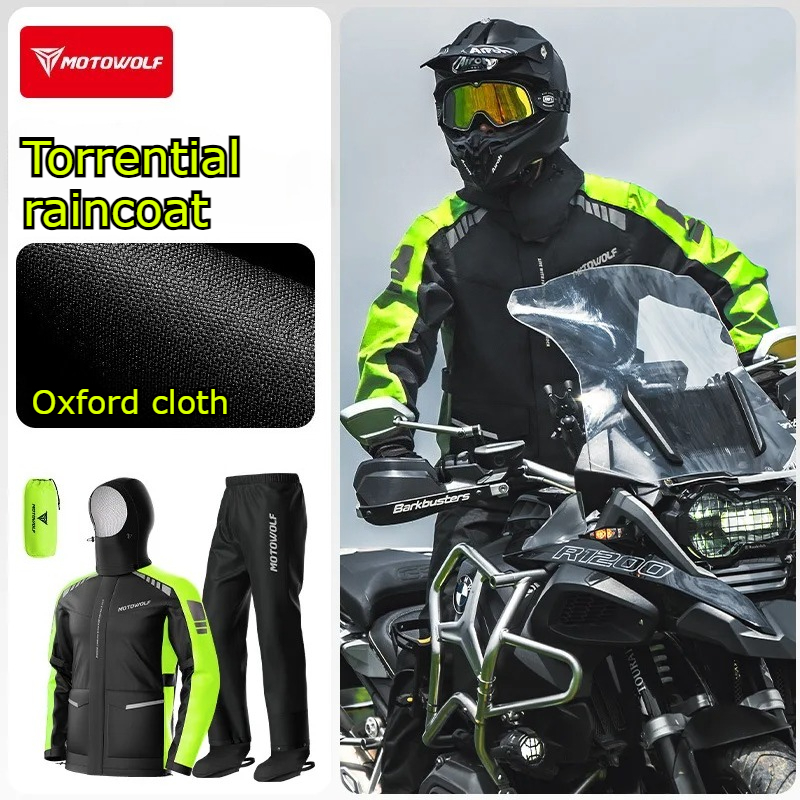 Motowolf Reflective Motorcycle - Cycling Commuter Rain Jacket review and price